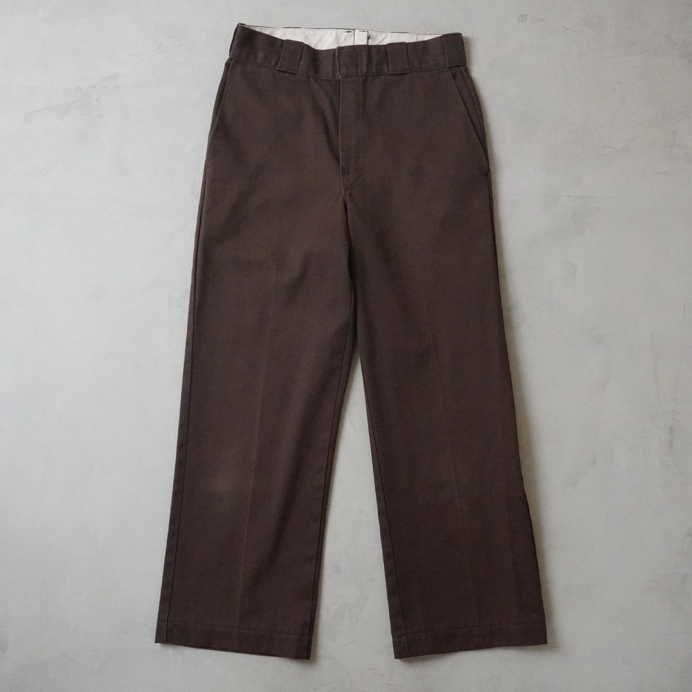 Vintage Dickies 874 Work Pants 28x26 Mens Brown Straight Leg Twill Chinos
